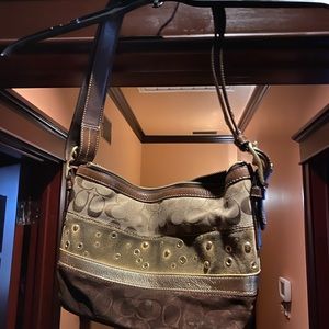 Strong leather Coach bag
